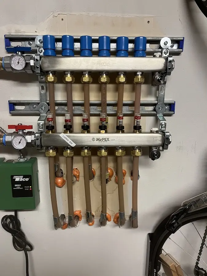 Plumber performing Gas Line Installation at a residential property in Brea